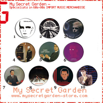 Gary Numan - Replicas, The Pleasure Principle,Telekon Album Pinback Button Badge Set ( or Hair Ties / 4.4 cm Badge / Magnet / Keychain Set )